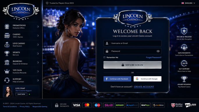 lincoln casino Gameplay