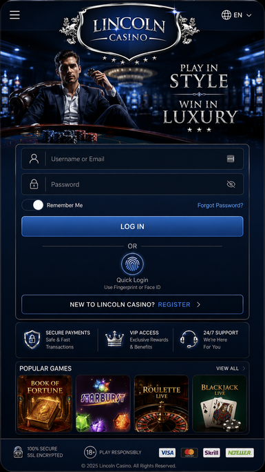 lincoln casino Gameplay