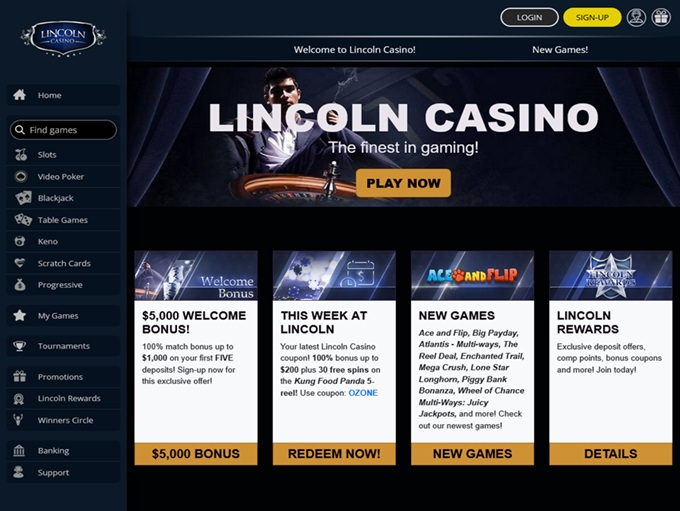 lincoln casino Gameplay