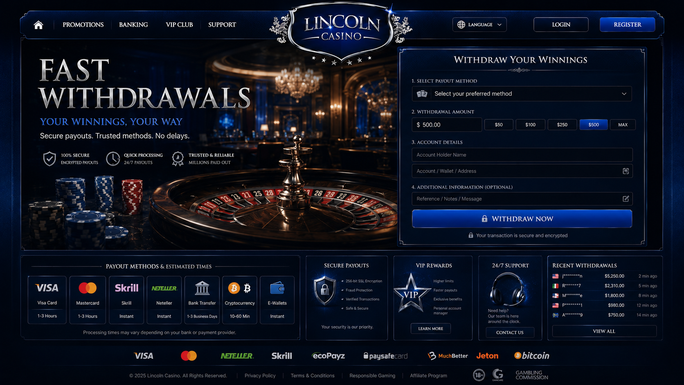 lincoln casino Gameplay