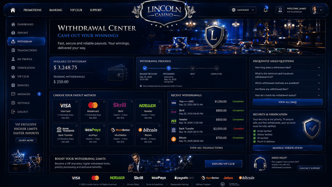 lincoln casino Gameplay